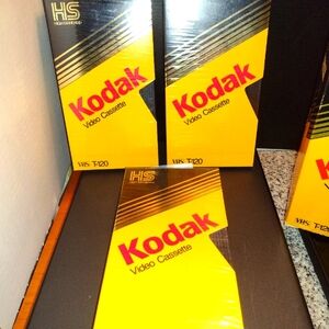 Kodak HS T-120 Videocassette VHS. 3 Pack. Sealed. New.